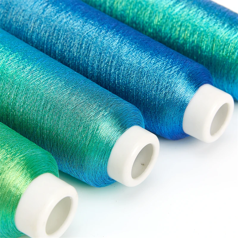 JR High Quality Color 2500 Yards MS Type Polyester Machine Thread Embroidery Metallic Yarn