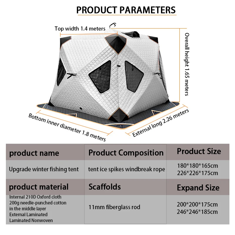 Pop Out Fish Sled Bell Flooringa Fish-Shaped Bun Machine For Ho Eskimo Portable Pop-Up Xxl Insulated Ice Fishing Tent