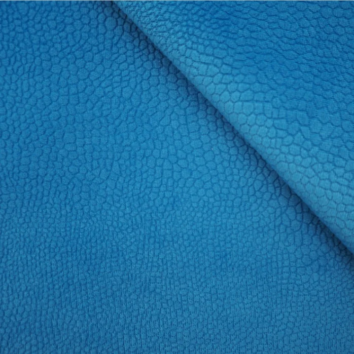 Haida knitting velour smooth soft hand feeling burnout fabric for sofa furniture