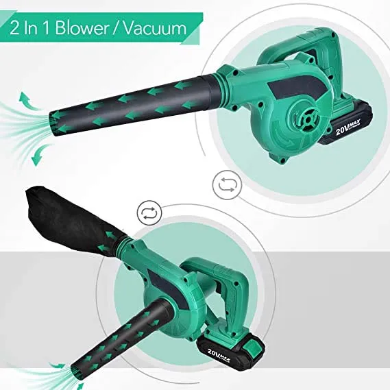 21V 2.0-4.0ah Cordless Li-ion Battery Air Leaf Blower Vacuum Blower