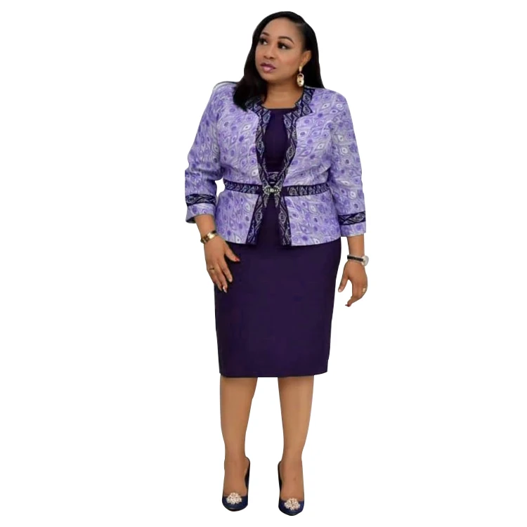 Bazin Riche African Clothing Dresses Africa Clothes Women Dashiki Midi Dress 2 Piece Set Coat Robe Africaine Femme Dress