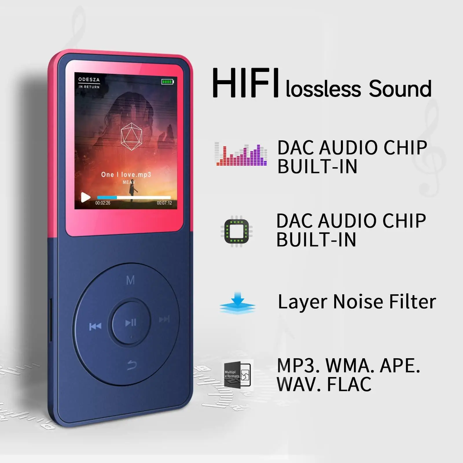 Customized Version MP3 Music Player With LCD Display Buit-In Speaker Portable Wireless BT Audio Receiver Music Playing Sport MP4