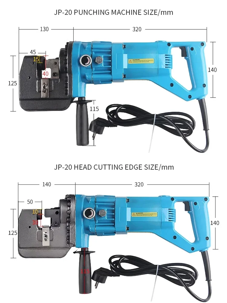 Electric Punching Tools Portable Channel Stainless Steel Machine Electric Angle Iron Back Punching Machine