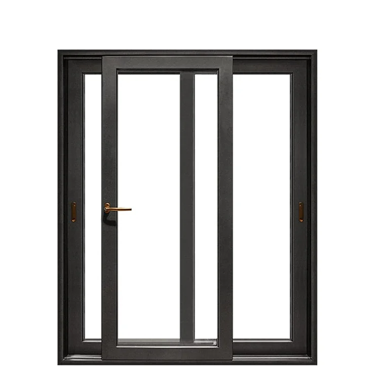 Hurricane Impact Double Pane Sliding Glass Windows with Grill Aluminum Sliding Window Mosquito Net