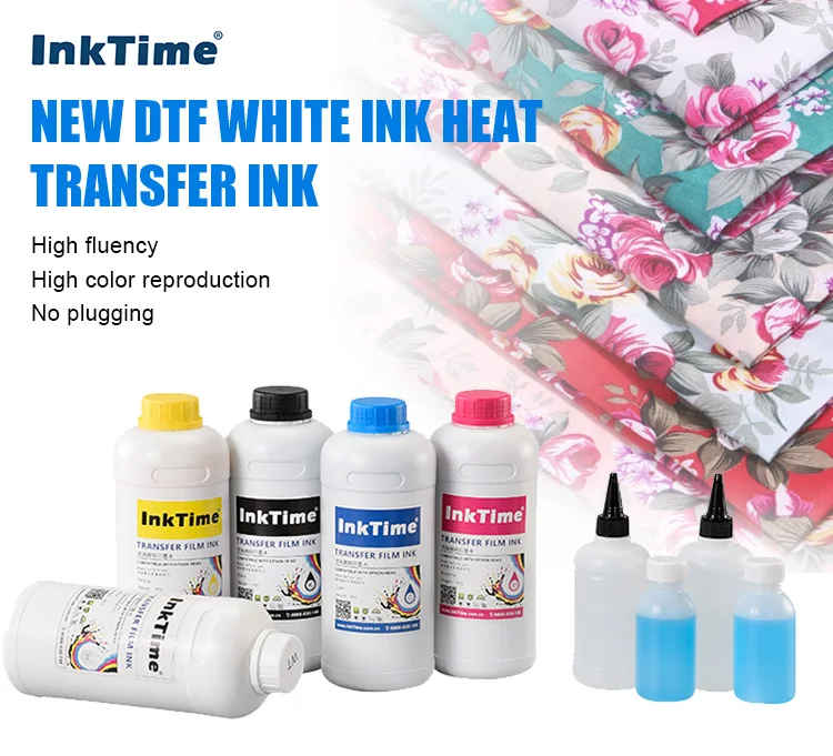 New Product Premium CMYK+W Color Heat Transfer PET Film Digital Dtf Inkjet Printer Printing Water-based Pigment Ink