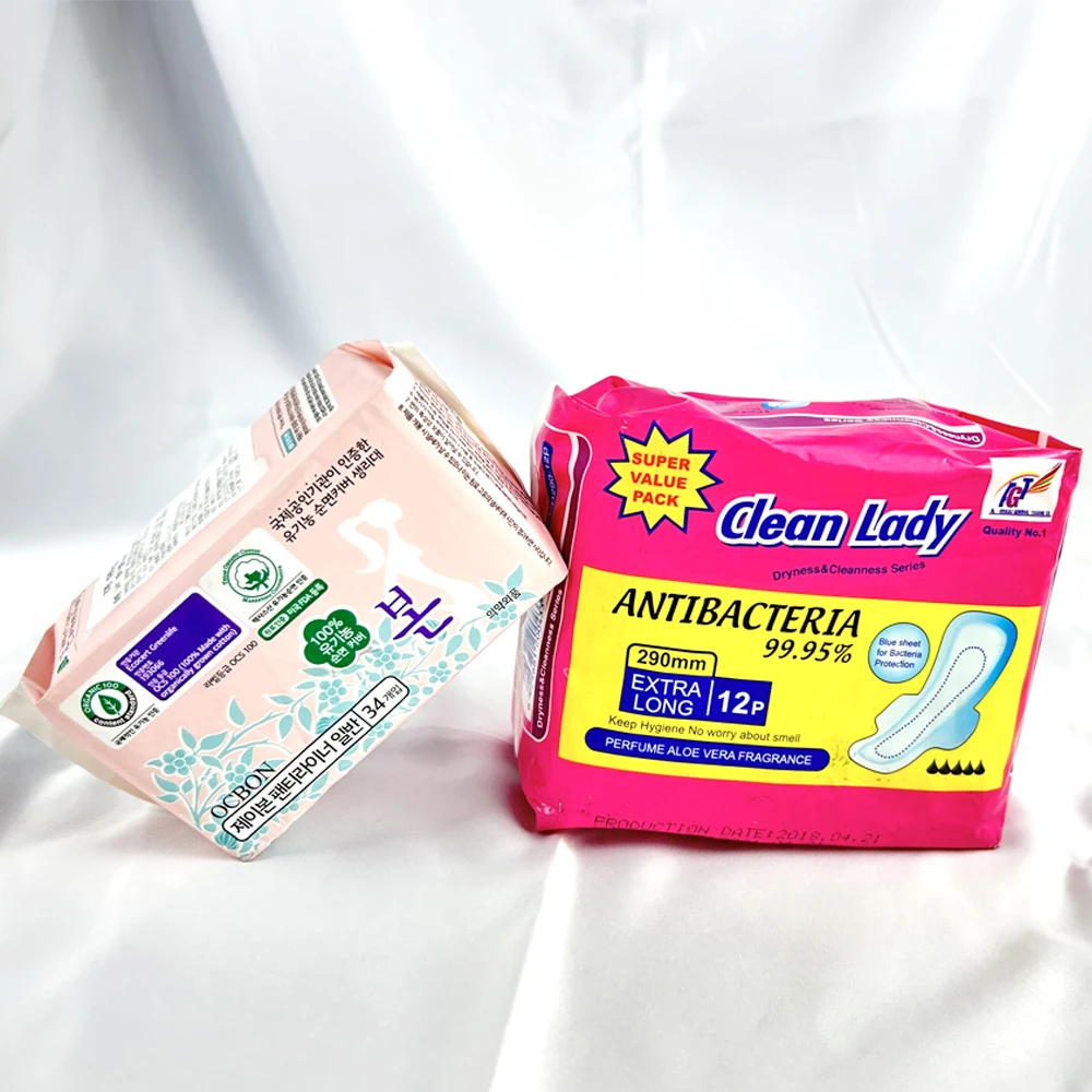 210mm Excellent Regular 100pcs Winged Absorbent Organic Cotton Sanitary Pads Manufacturers South Africa