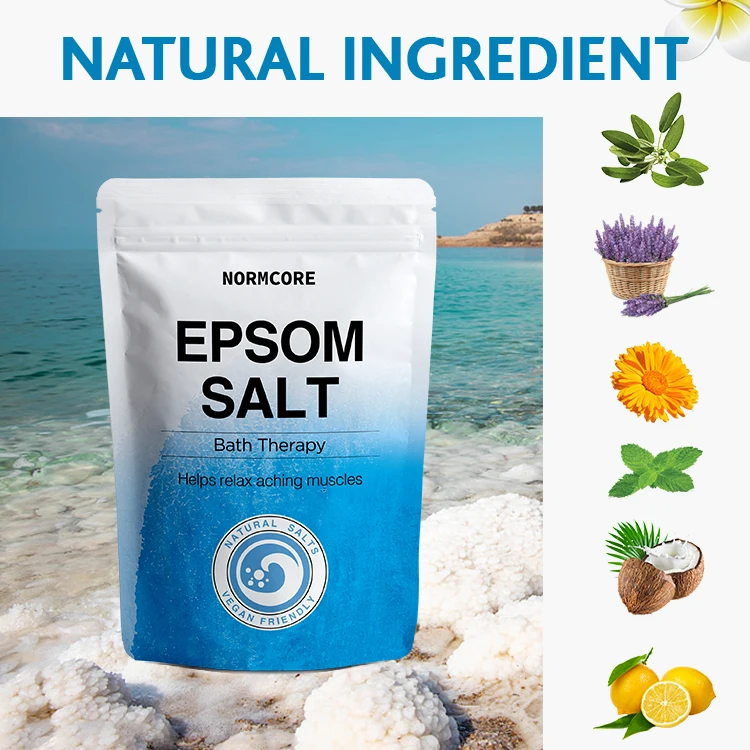 
Wholesale Private Label OEM Custom Natural Organic Spa Moisturizing Coconut Dead Sea Exfoliating Bath Soak Scrub Epsom Salt 