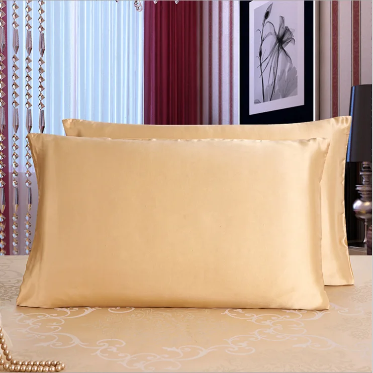 Oeko Tex 100% Real Silk Mulberry Pillow Case 6A 16/19/22/25 Momme Silk Pillowcase Embroidered Pure Silk Pillow Case