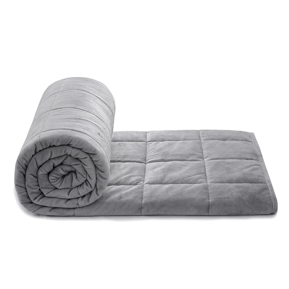 Panic Buying High Quality Cooling Therapy Weighted Blanket  for Anxiety Relief Use Quilted Technique