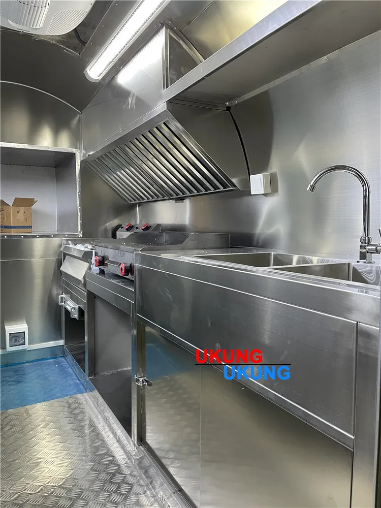 UKUNG CE Approved Hot Dog Burger Trailer Concession Stand Food for Sale in EU Market Mobile Catering