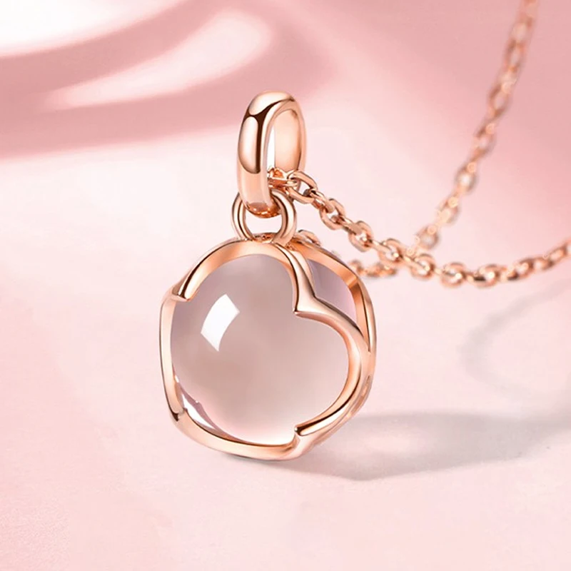 Vana 925 Sterling Silver Four Leaf Clover Jewelry Opal Stone Necklace 4 Leaf Clover Fine Jewelry Necklaces