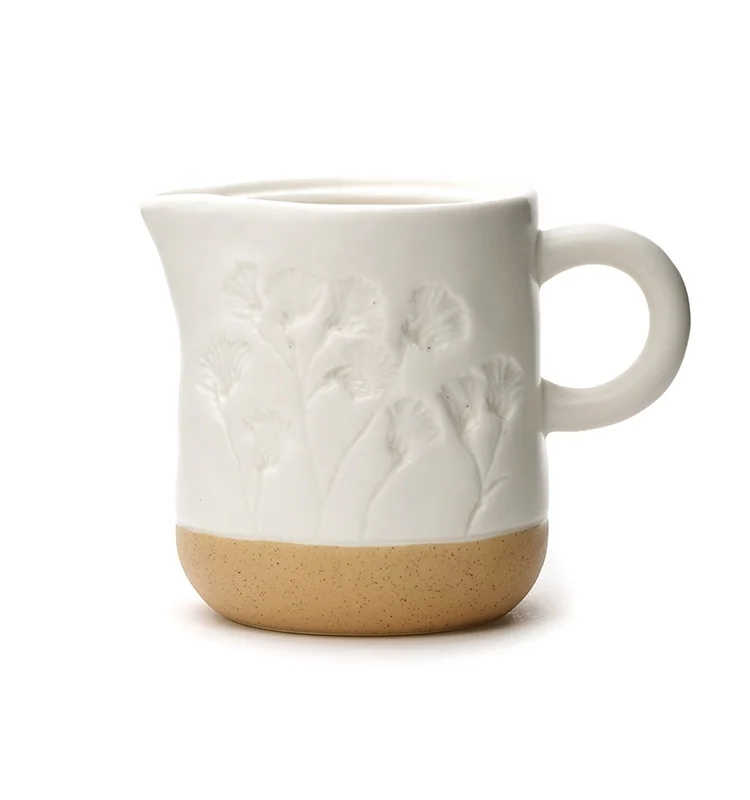 
Ceramic creamer and sugar set restaurant brunch with creamer dispenser pitcher sugar bowl with lid 