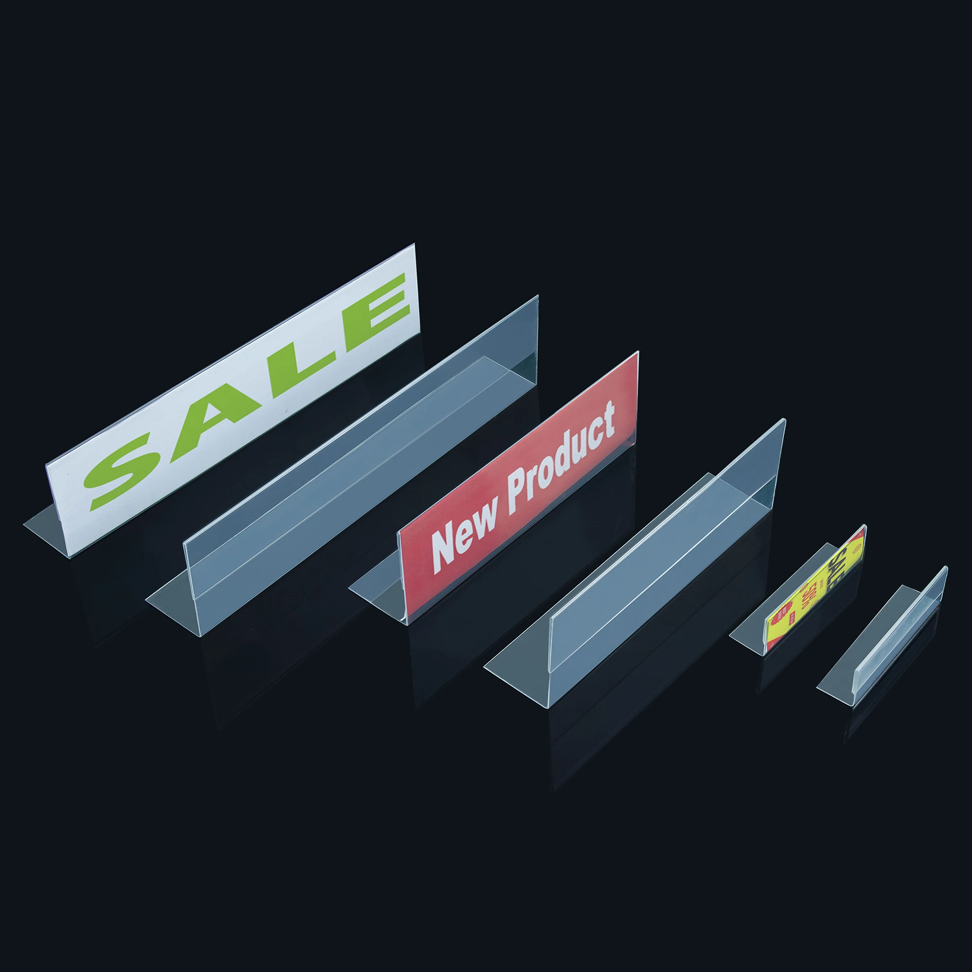 Free Sample Cheap supermarket acrylic shelf talker clear display shelf talker