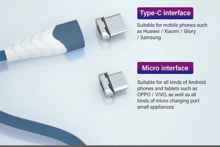 Small card straight head 360 degree magnetic suction wire magnetic charging cable USB, magnetic nylon woven high-speed charger