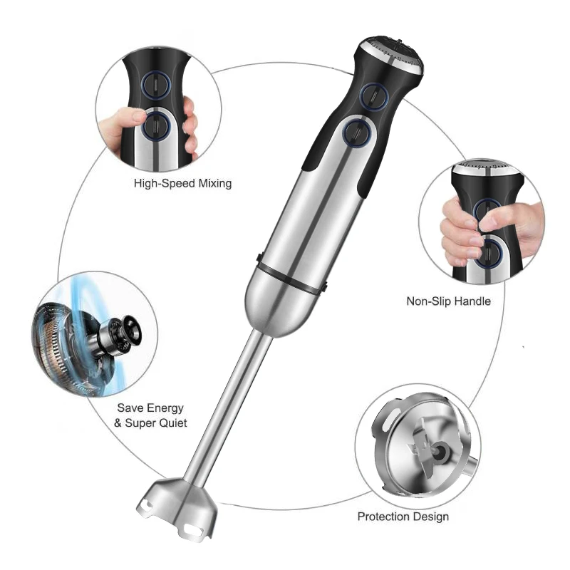 1200w commercial food mixer blender meat chopper and fruit juicer immersion hand stick blender