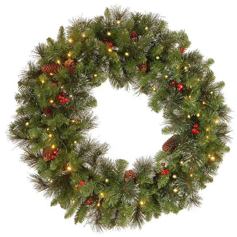 Home Christmas Wreath Led Indoor And Outdoor Waterproof Customizable Christmas Decoration Led Garlands