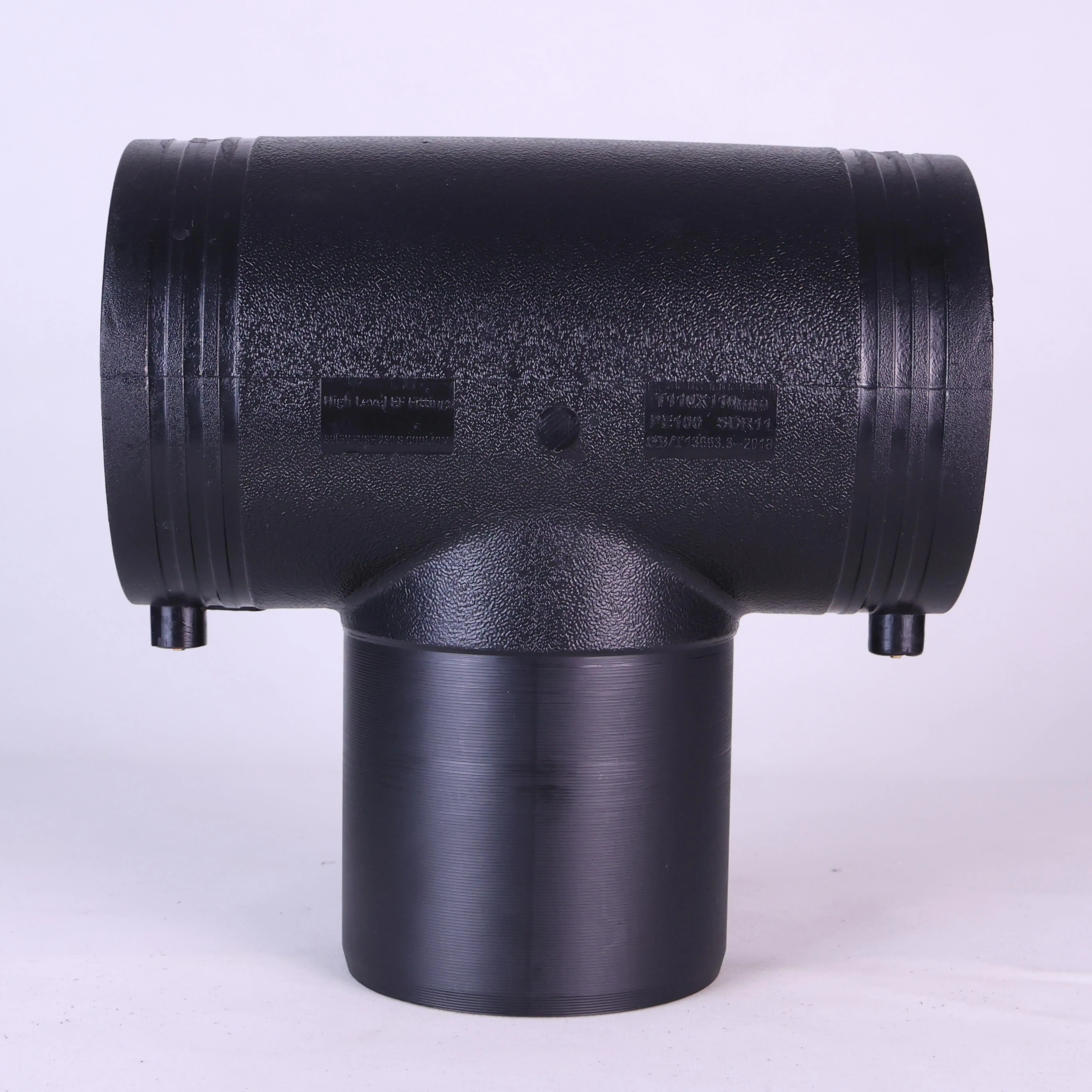 HDPE Tube Pipe Fittings Casting Electric Fusion Positive Tee