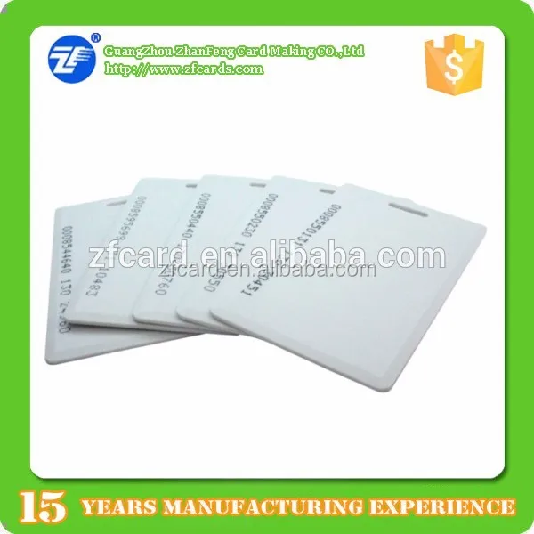 White 1.8 MM Thickness 125Khz EM4100 Chip Clamshell Cards
