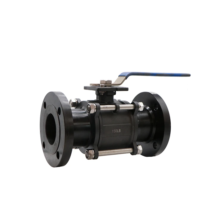 Wholesale Customized Good Quality WCB 3PC Carbon Steel Three Pieces Flanged Ball Valve