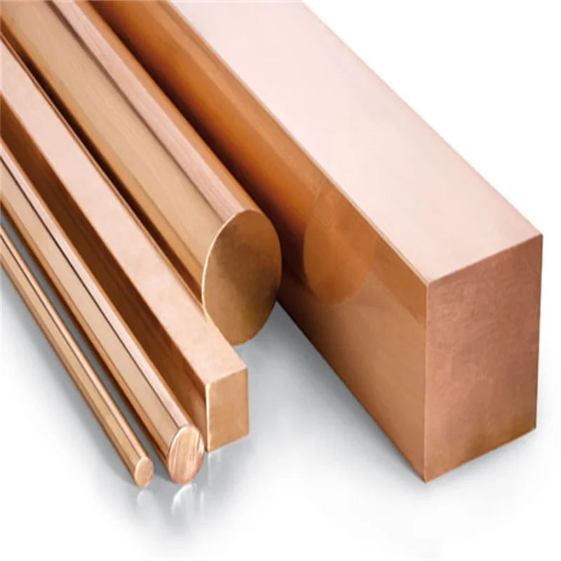 Stock Tin Bronze Copper Bar 16mm H59 Wear-resistant Red Round Copper Bar/Rod QSN4-3 Square Copper Bar Manufacturer Easy Cutting