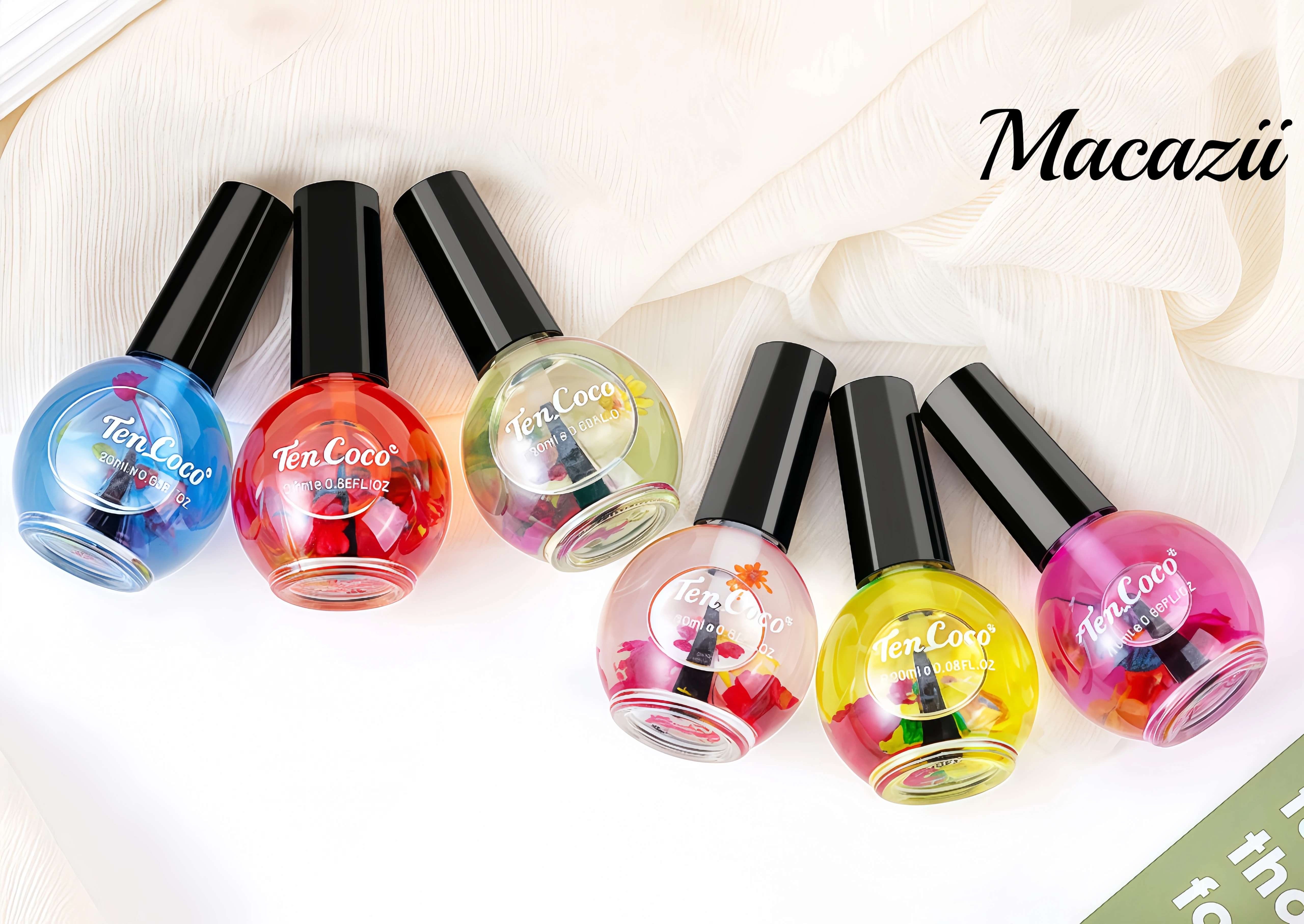 OEM Cuticle Oil Repair Nail Salon Fruits 20mL Cuticle Revitalizer Oil Nail Grow Christmas Gift Care Polish Serum with Dry Flower