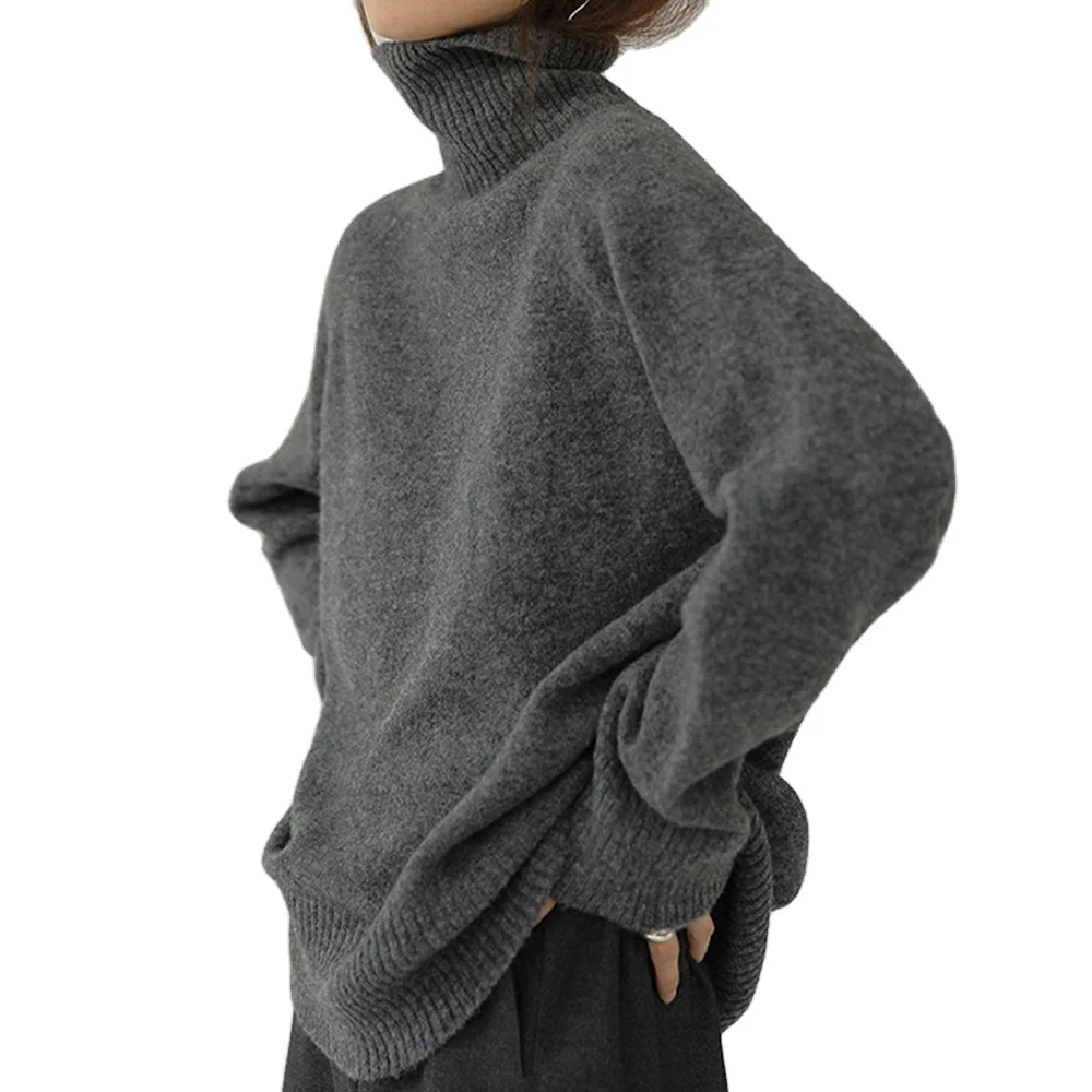 2021 Women  cashmere turtleneck Sweater Knitted warm female pullover plus size women sweater