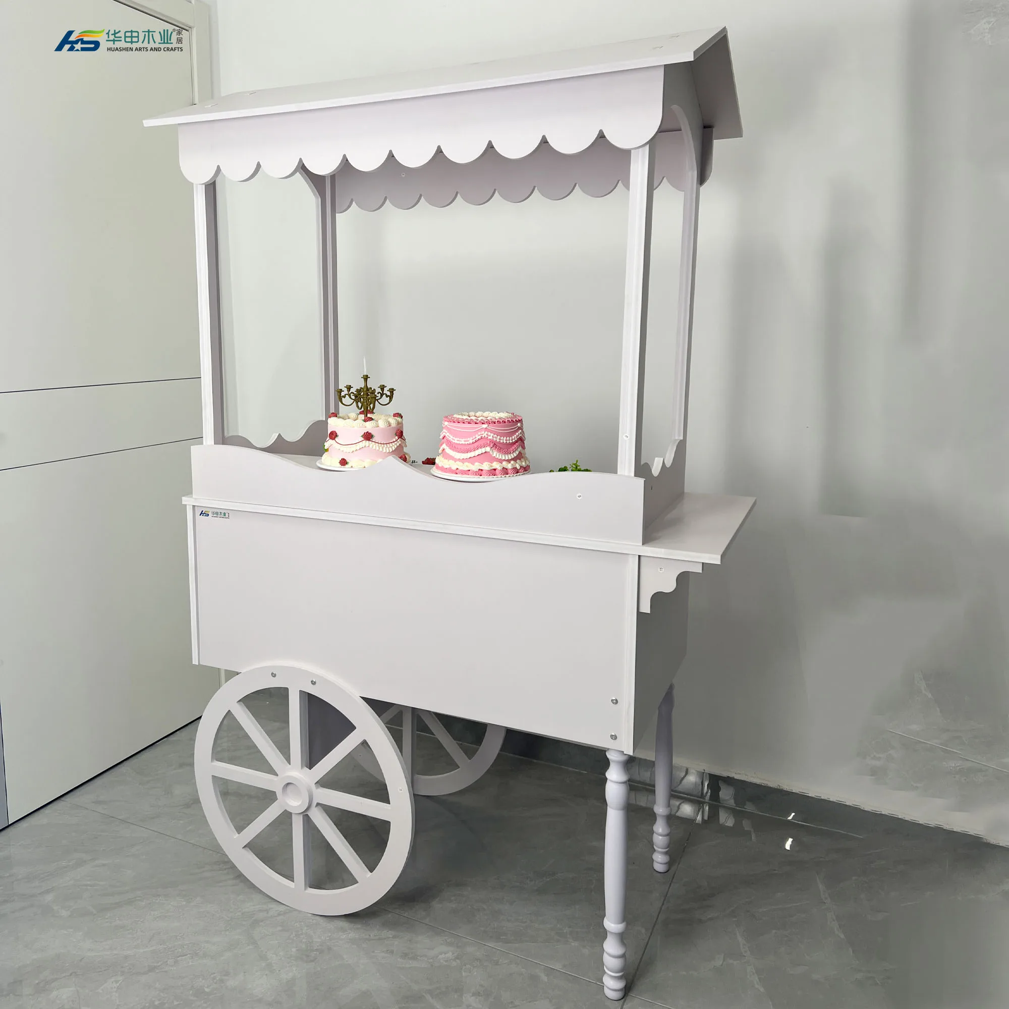 Factory wholesale hot sale Wood Party Candy Cart Sugar and Sweet Cart For Weddings Party Christmas