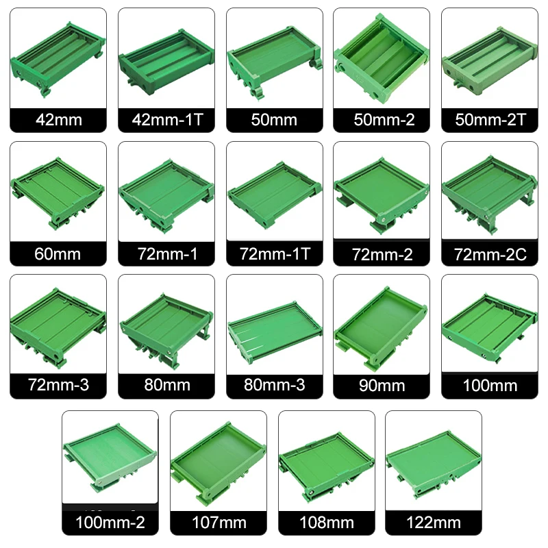 Industrial Housing Electronic Carrier Circuit Board Adapter Holder Support Panel Mounting Option Din Rail Mount PCB Bracket