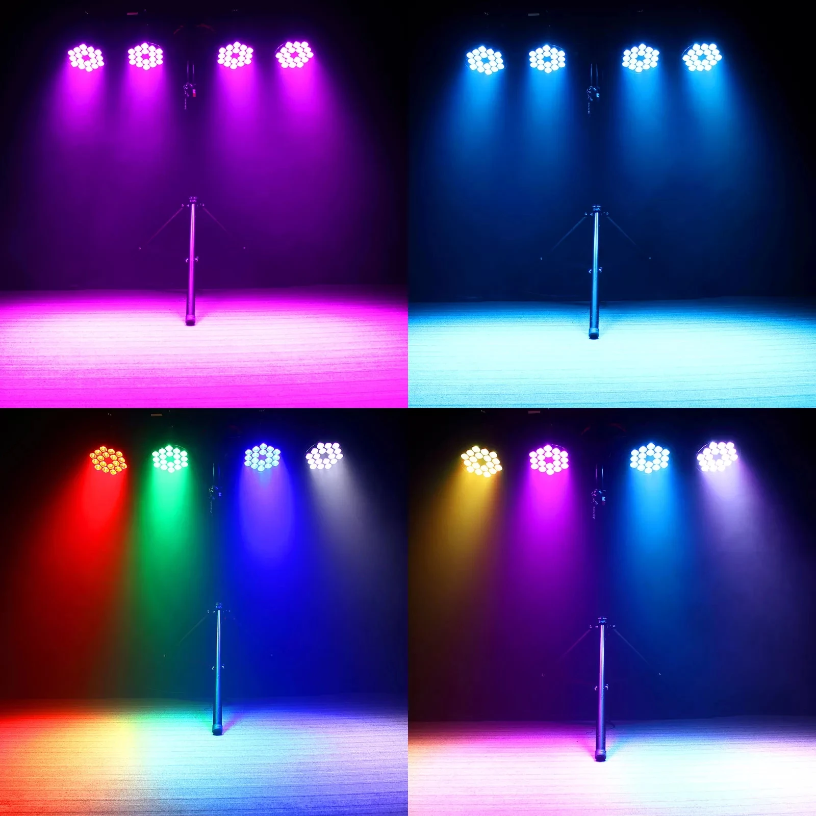 Par Rgbwa Uv 6in1 Led Wallwasher Stage Light Led Slim Par 18x18 Flat Indoor Aluminum 90 200W Rbg Par Light Spotlights -25 - 50