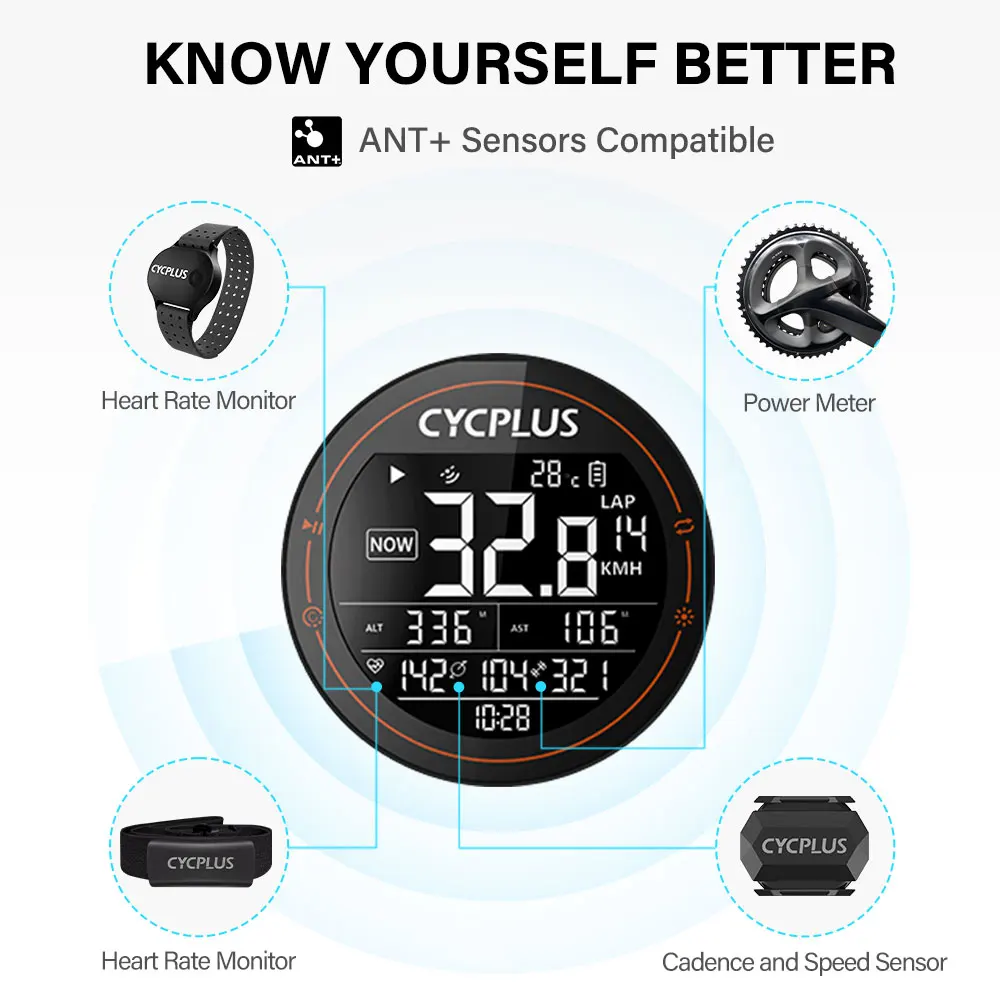 CYCPLUS 9319 электронный велосипедный одометр gps компьютер спидометр