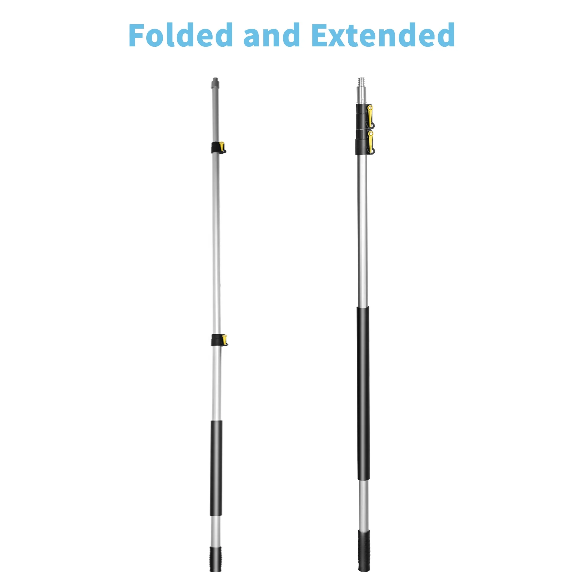 Window Washing Squeegee Kit with 12 ft  telescopic  Extension Pole for  Indoor Outdoor Window Washing Equipment