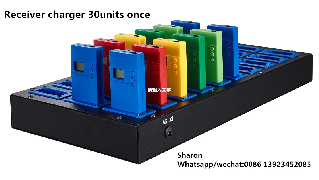 wireless tour guide system with rechargeable lithium battery long working time