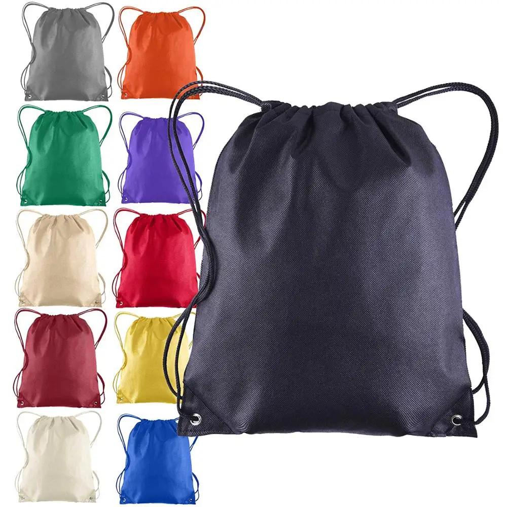Custom Logo eco friendly Sport Gym Nylon sport Drawstring Bag