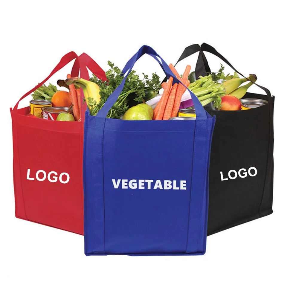 Custom Personalizada Non Woven Ecobag Shopper Tnt Bag Wholesale Grocery Reusable Shopping Bag With Logo