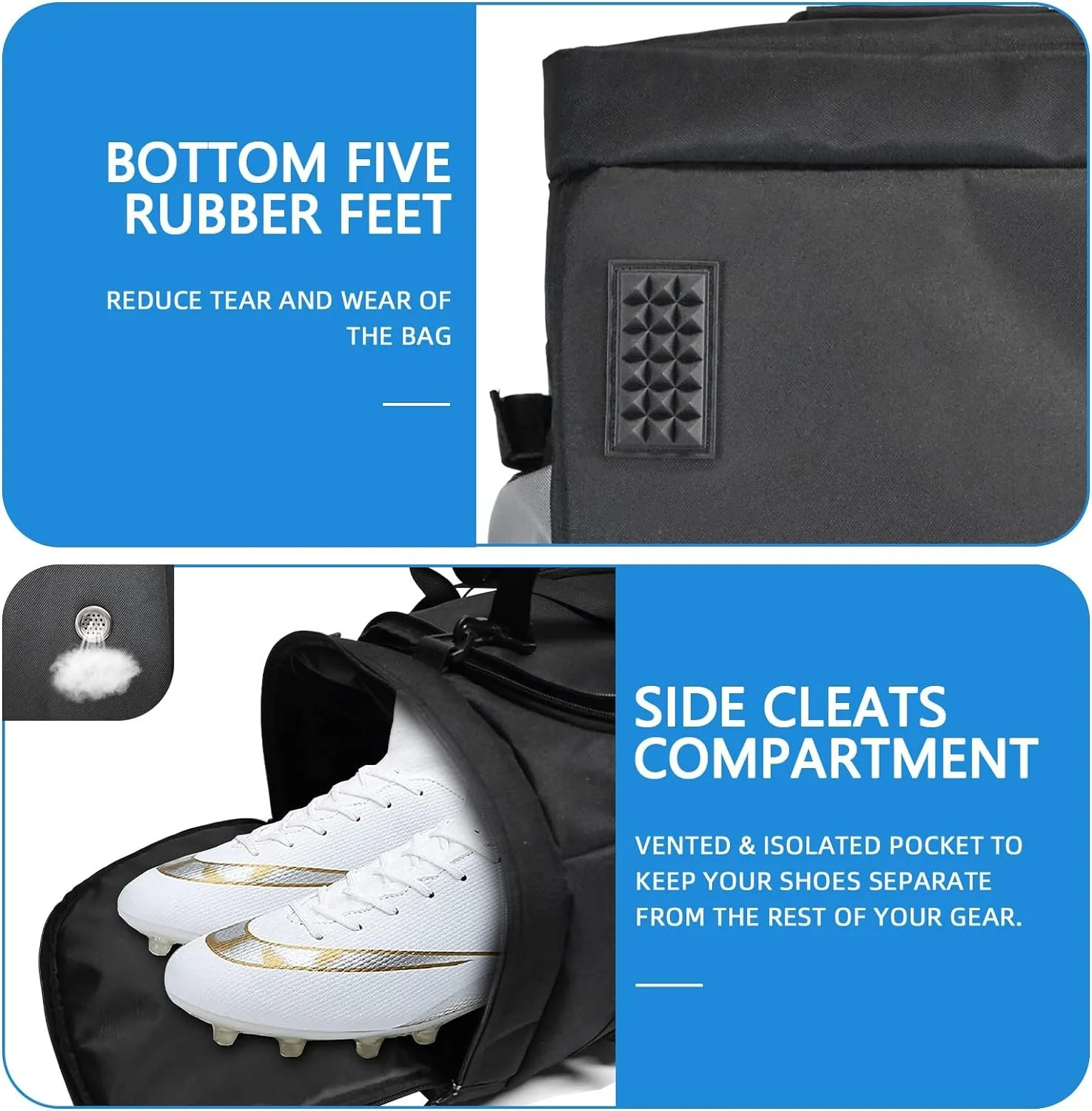 Wholesales New Design ODM OEM Black Nylon Lacrosse Equipment Bag Field Hockey Bag