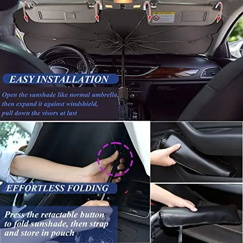 Sun Uv Protection Car umbrella sun shade Windshield Sunshade Car Front Side Window Umbrella For Car umbrella