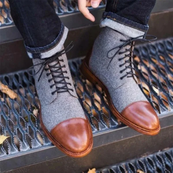 Зимняя мужская зимняя модельная обувь в Оксфордском стиле мужские Troy ботинки, без шнуровки, ботильоны на шнуровке, сапоги; Прямая продажа (дропшиппинг); Оптовая продажа; Большой размер 48