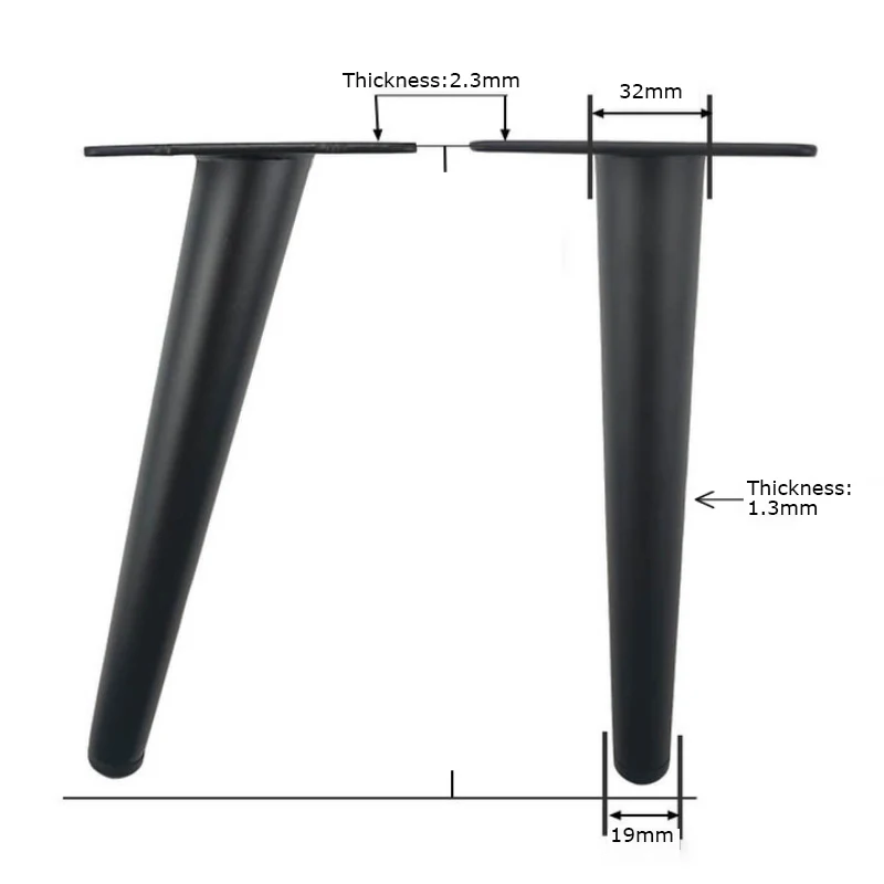 40mm-72mm Steel Metal Steel Gold Black Coffee Dining Table Legs Metal Furniture Tapered Table Conical Table Legs