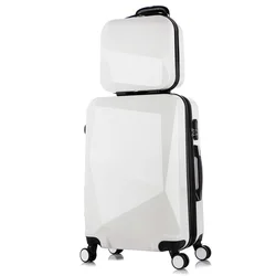 2021 New fashion Cheap ABS Trolley Four Wheels Hard Shell Luggage Travel Suitcase with hand bag