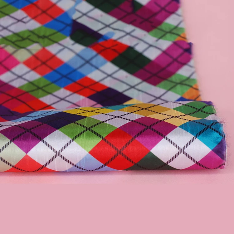 
High demand import products Douppioni Digital Print Fabric 