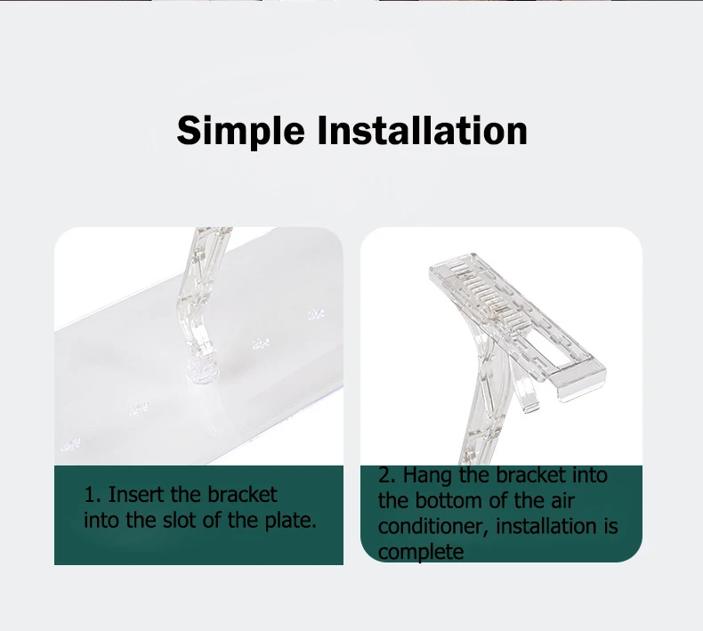 Free installation retractable wall-mounted transparent air conditioner outlet windshield 180 degrees adjustable deflector