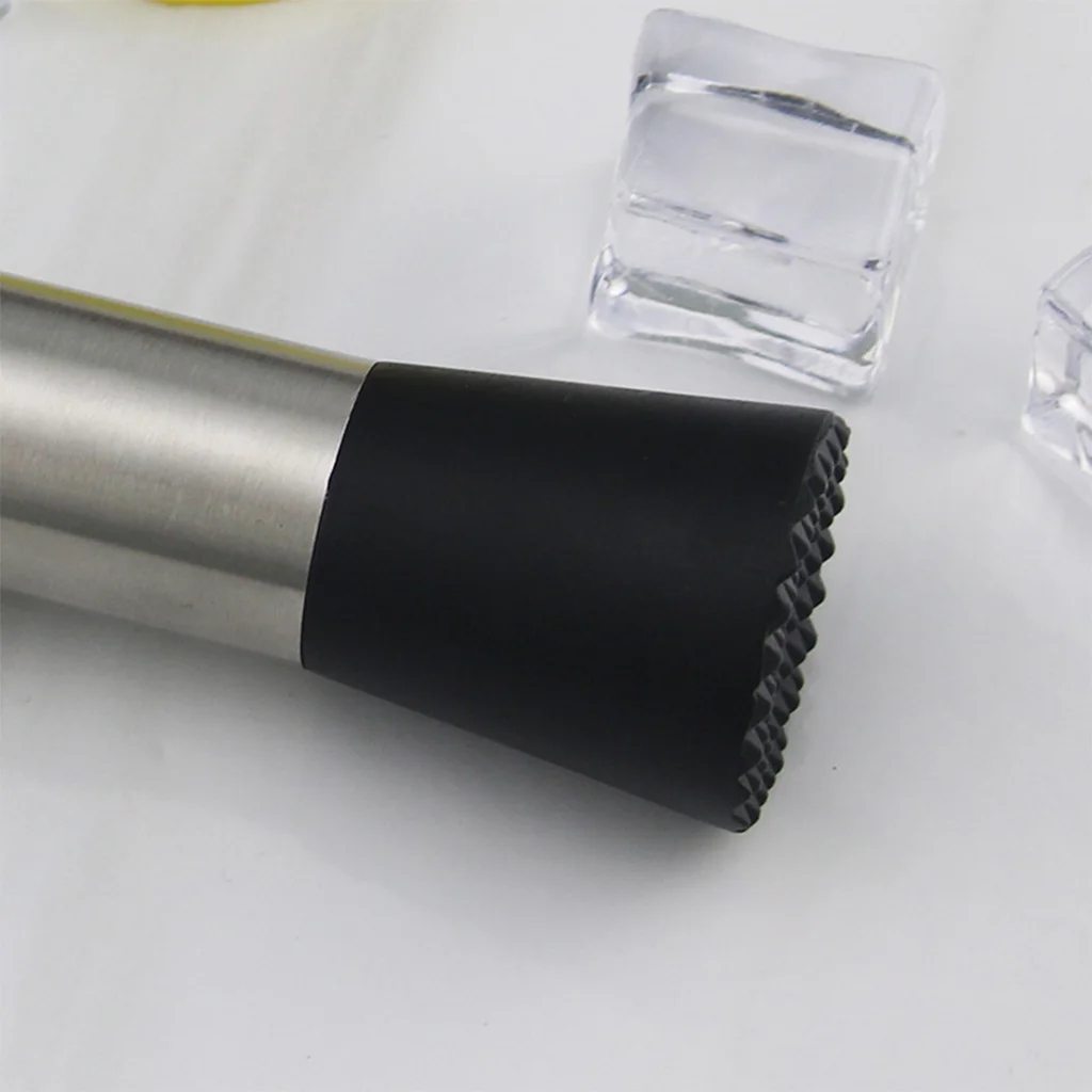 Hot Sale Amazon barware tools  Fruit Juice Hand grip long stainless steel ice cocktail muddler, custom muddler cocktail