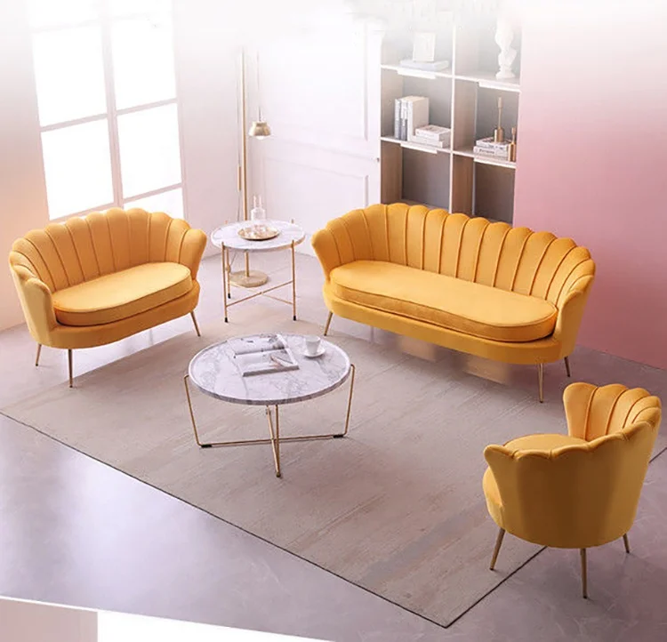 Furniture legs metal living room sofa 2022 nordic velvet sofa gold legs