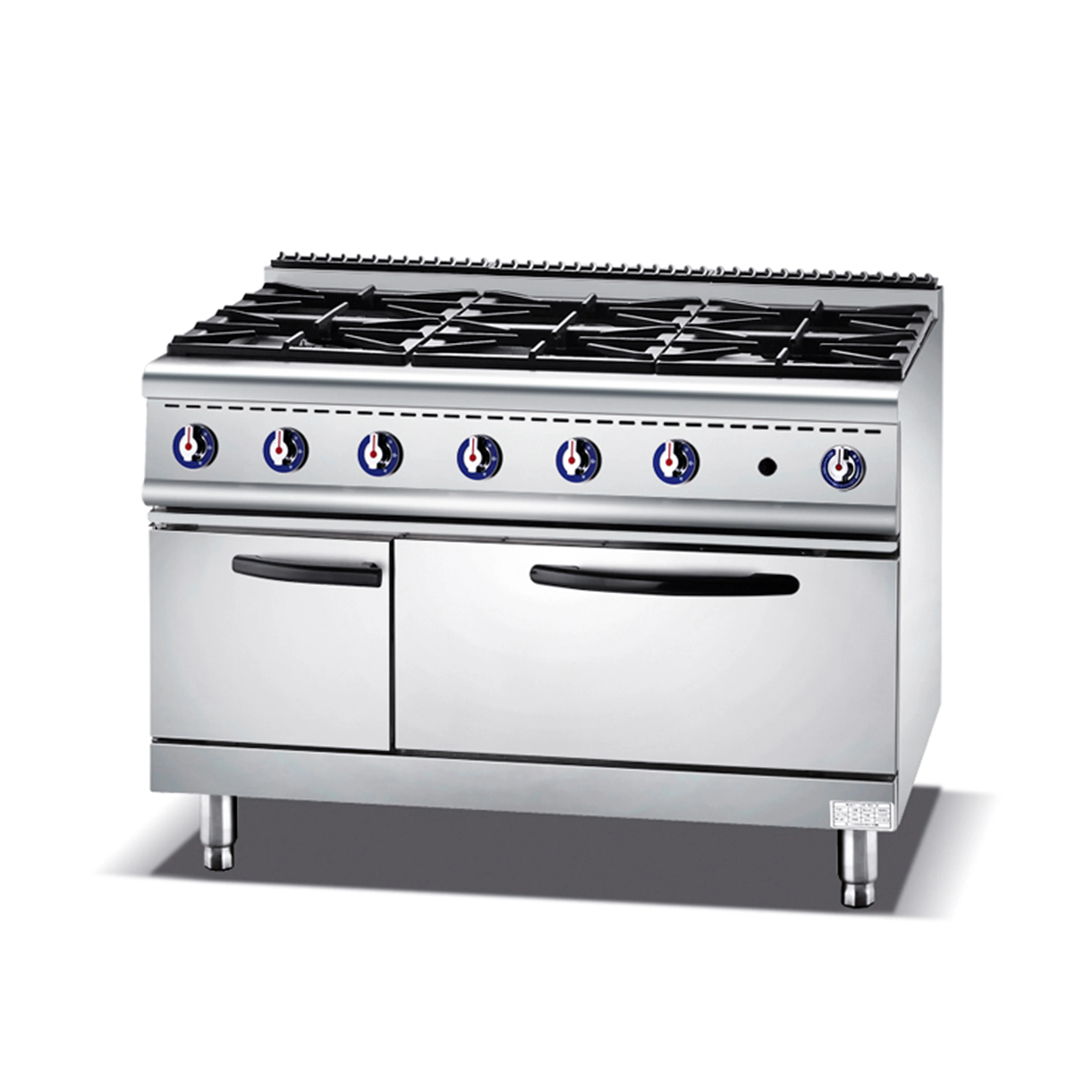 New 6-Burner Gas Range with Oven for Restaurants Retail Hotels Food Shops-Essential Kitchen Equipment