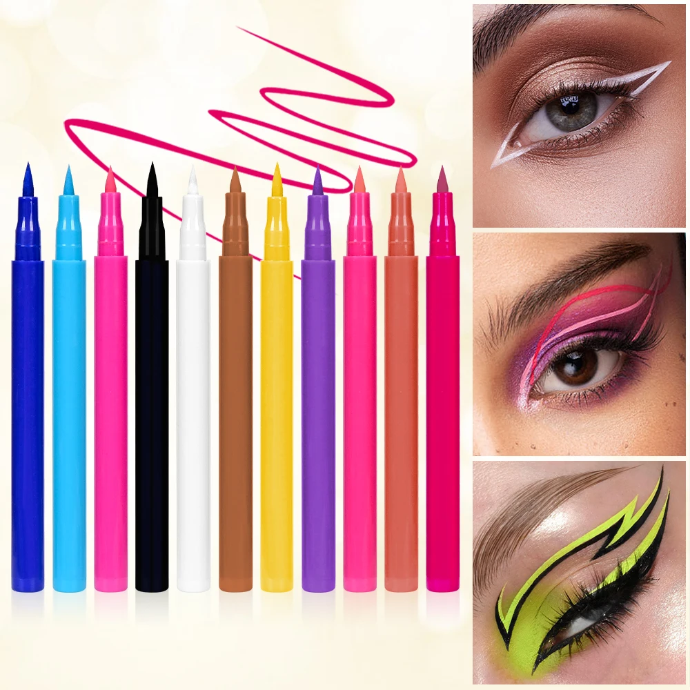 Colorful Eyeliner Glue Pen Water Activated Eyeliner Pencil Waterproof Liquid Eyeliner Private Label