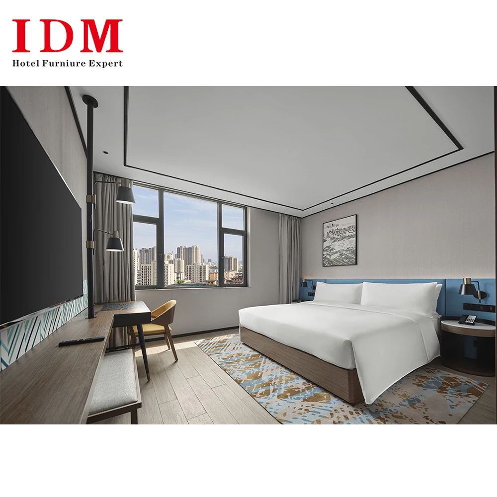 Resident Hotel Furniture 5 Star Bedroom Sets High Quality Wooden King Size Hotel Luxury Queen Bedroom Set