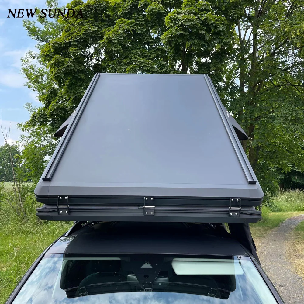 Suitable for Urban Exploration Stylish Hard Shell Aluminum Triangular Roof Top Tent
