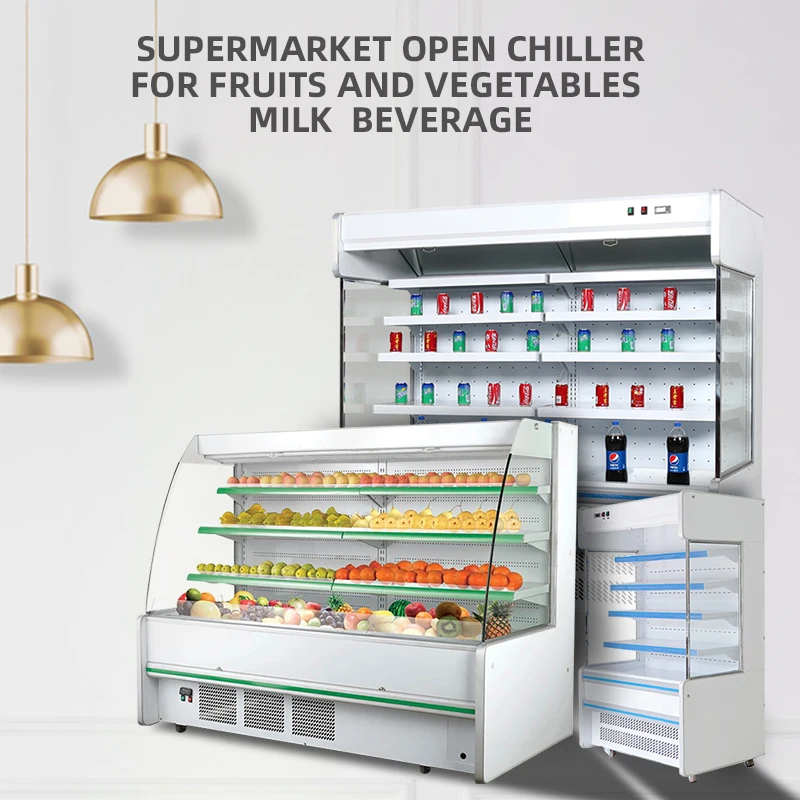 MUXUE Open Upright Commercial Vegetable Display Chiller supermarket open display chiller refrigerator for vegetables fruit meat