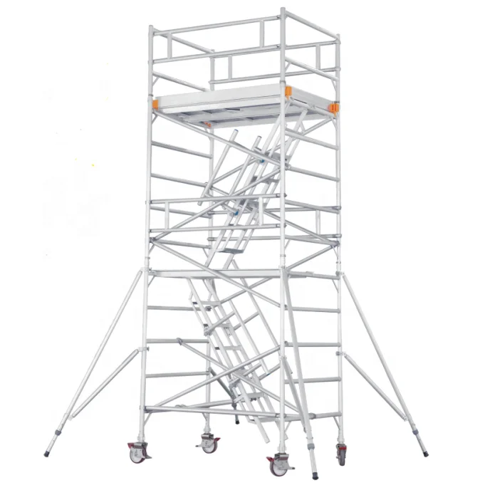 Manufacturer fast moving double width mobile scaffold aluminium for wholesaler