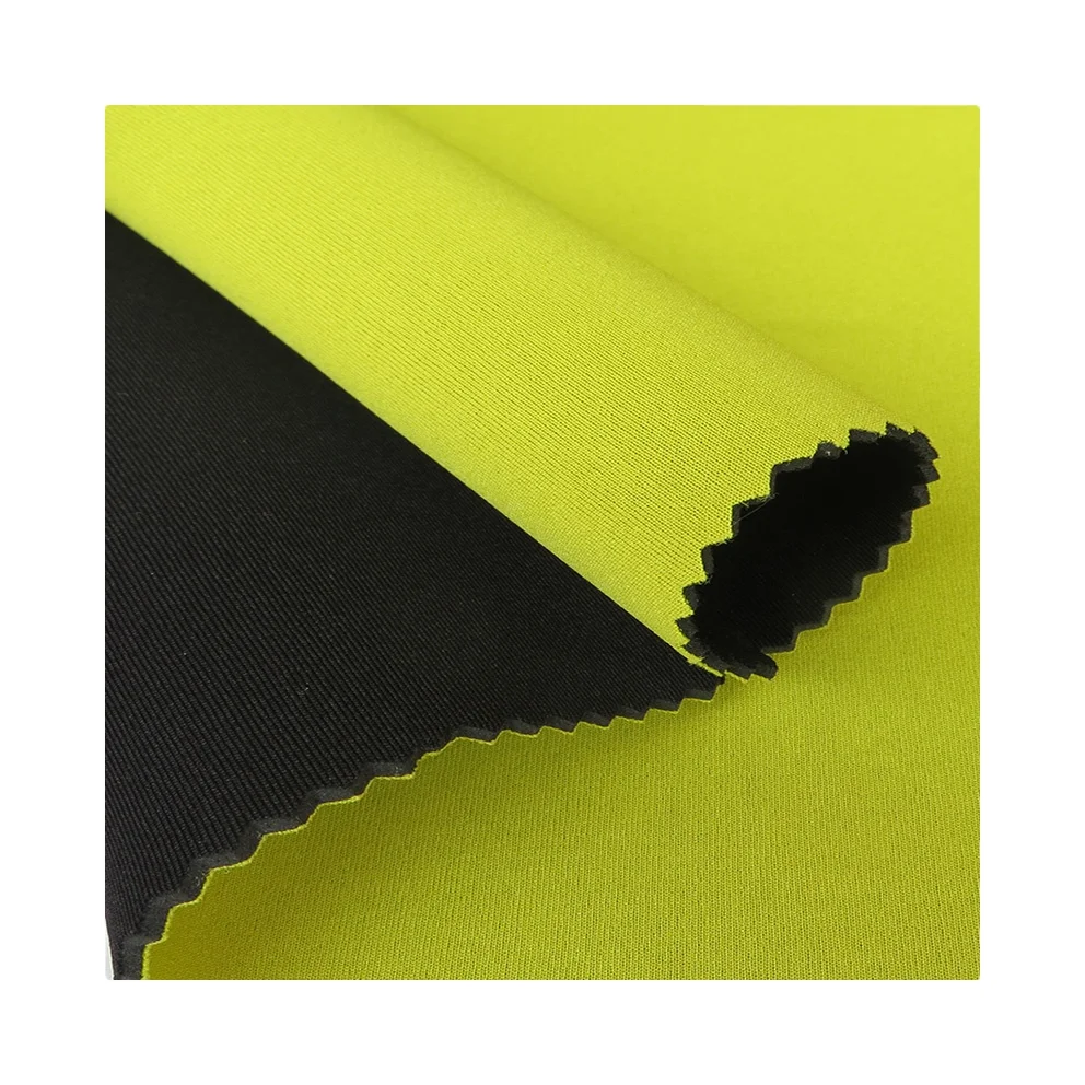 Wholesale Factory 2mm 3mm Neoprene Laminate Yellow Nylon Polyester Fabric For Sportswear